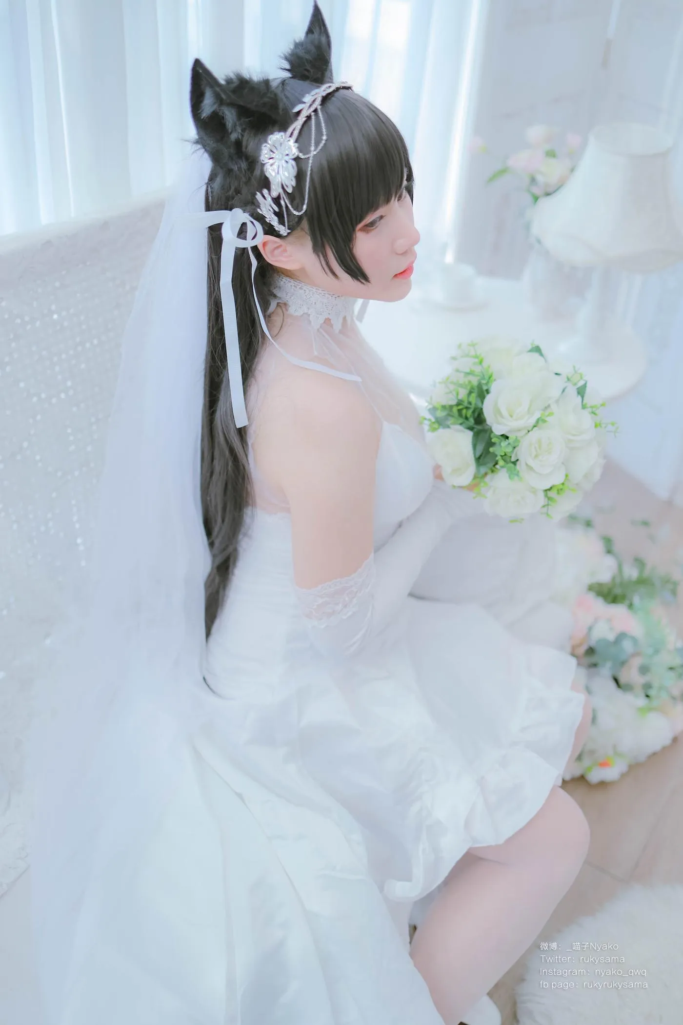 Nyako喵子 – NO.38 爱宕婚纱 [62P]插图7
